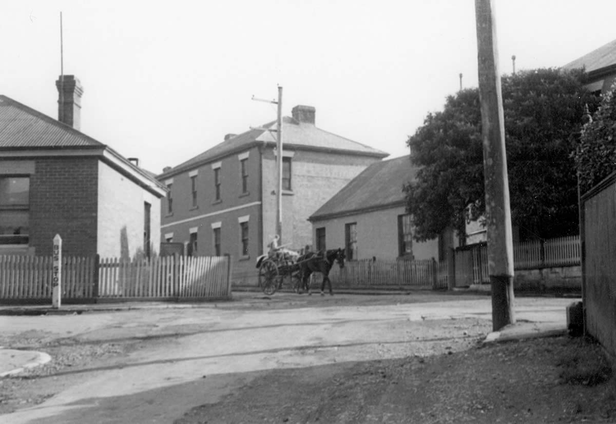 Corner of Hampden Road and Colville Street from Secheron Road c1943