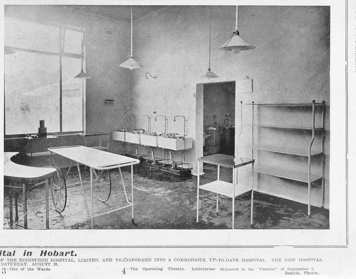 The operating theatre at Stowell Hospital 1918